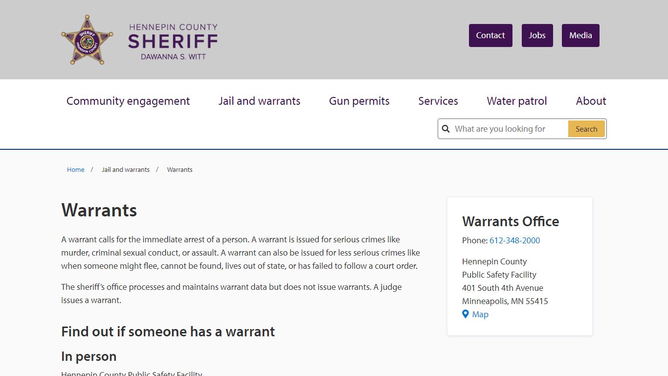 Warrants | Hennepin County Sheriff's Office